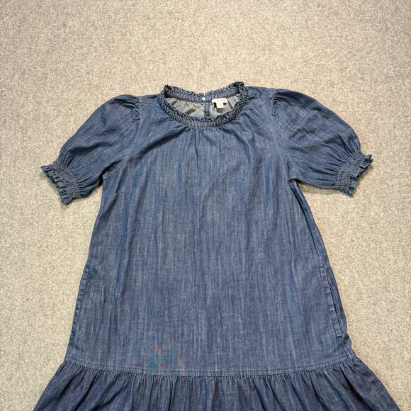 Women's Free Assembly Ruffle Bottom Short Sleeve Shift Dress Size S - Picture 7 of 9